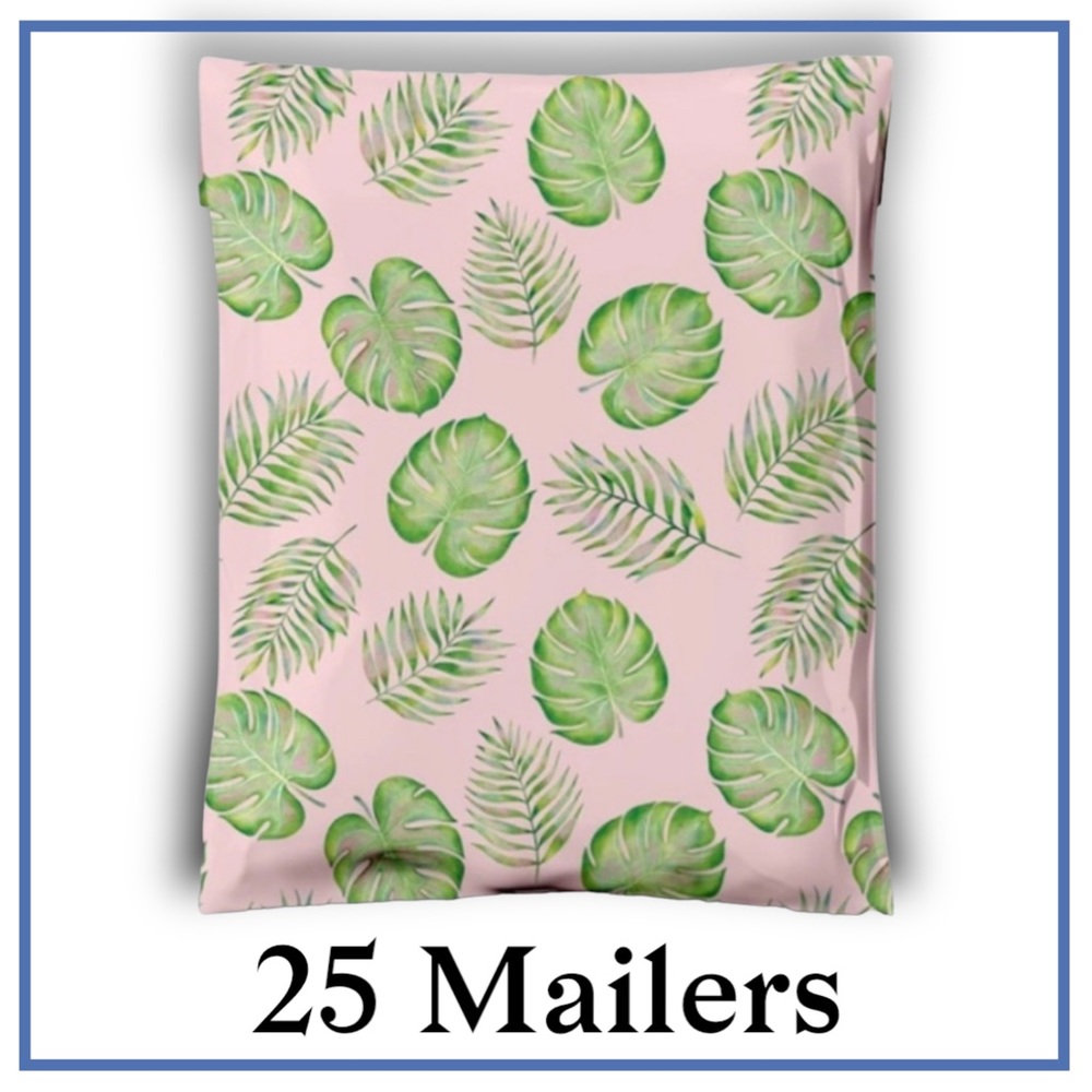 ( Quantity 25 10x13 ) Palm Leaves Poly Mailer Bags Shipping Supply Envelopes - Picture 3 of 3